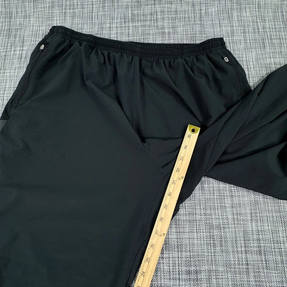 Nike Mens Pants Fit Dry Track Athletic Black XXL Ankle Zip Pockets Elastic Waist